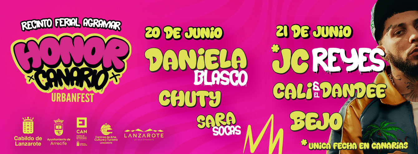 JC Reyes, Cali y El Dandee, Bejo y Sara Socas encabezan el Honor Canario Urban Fest 2025